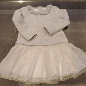 Grey tulle glitter dress
